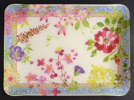 Millefleurs 12" Acrylic Rectangular Tray