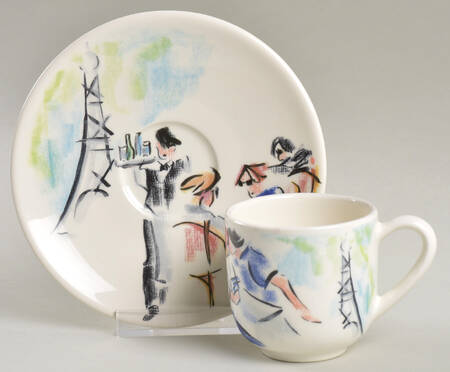 Joli Paris Flat Demitasse Cup & Saucer Set