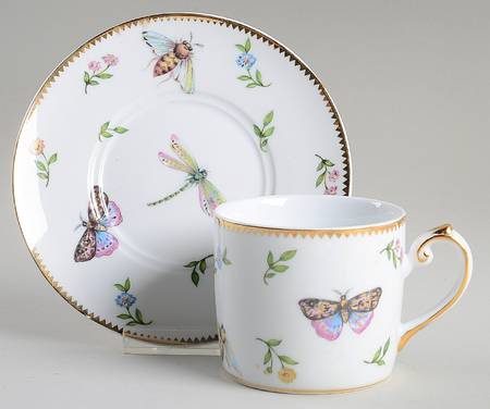 Primavera Flat Cup & Saucer Set