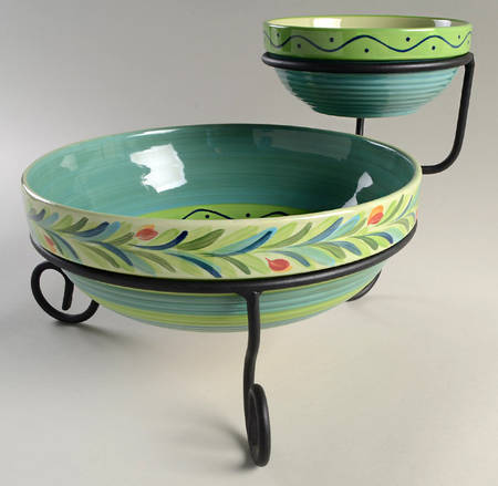 Provence Chip & Dip W/Metal Stand