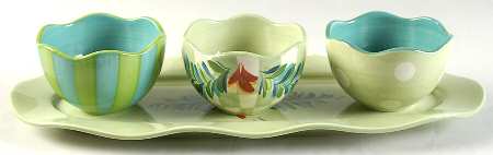 Provence 3 Piece Tidbit Set & Tray