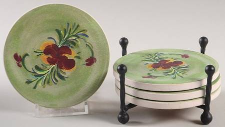 Provence Thirst Coaster with Wood Holder - Set of 4