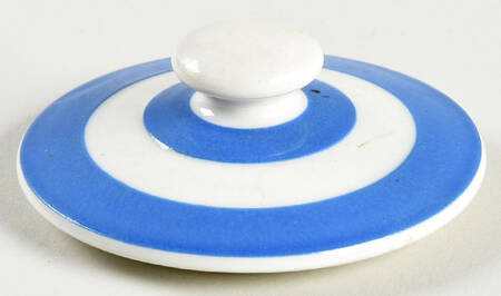 Cornish Blue White (Shield and TG Green Stamp) Lid for Coffee Canister