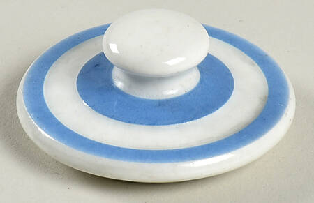 Cornish Blue White (Shield and TG Green Stamp) Lid for 4" Storage Jar