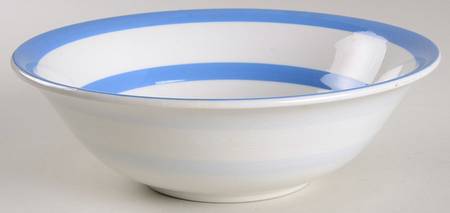 Cornish Blue White (Shield and TG Green Stamp) 8" Round Vegetable Bowl