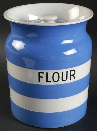 Cornish Blue White (Shield and TG Green Stamp) Flour Canister & Lid