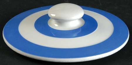 Cornish Blue White (Shield and TG Green Stamp) Lid for Flour Canister
