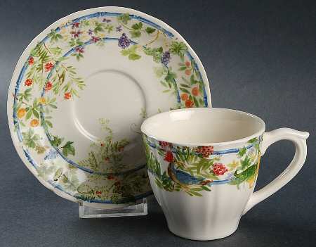 Villa Medicis Flat Cup & Saucer Set