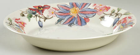 Clematis Large Rim Soup Bowl