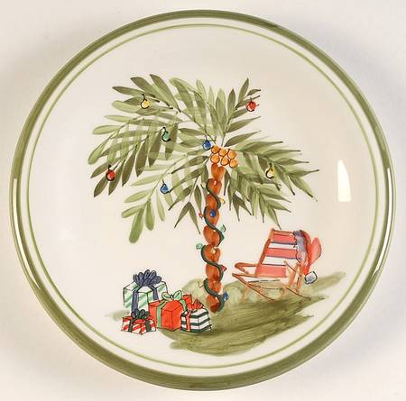 Palm Court Christmas Salad/Dessert Plate
