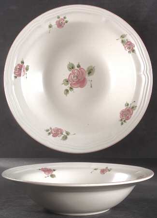COUNTRY ROSE Rim Soup Bowl