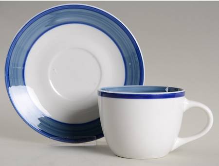 Tavernware Blue Flat Cup & Saucer Set