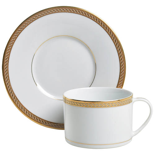 Warwick Gold Flat Cup & Saucer Set