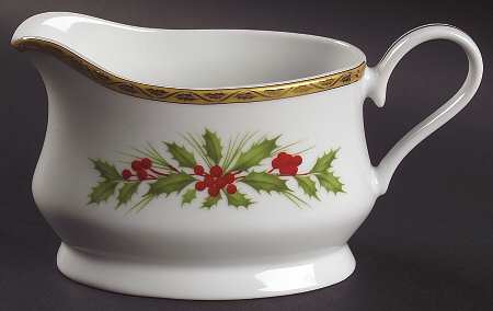 Festive Holly Gravy Boat