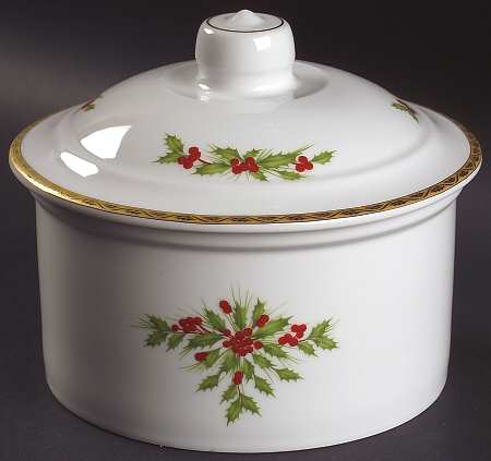 Festive Holly Treat Jar & Lid