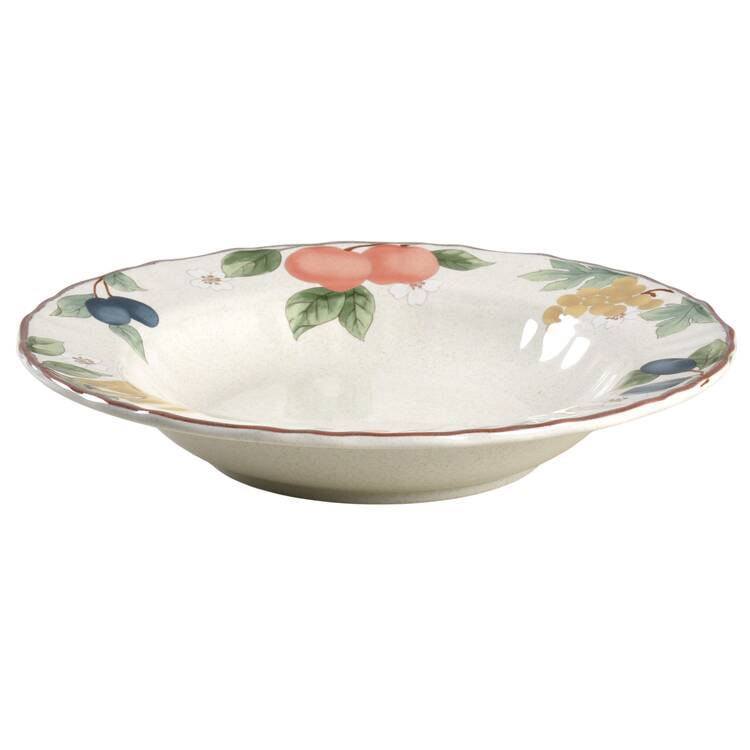 Fruit Panorama Large Rim Soup Bowl