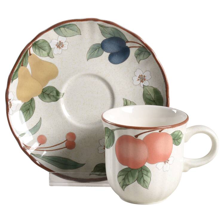 Fruit Panorama Flat Demitasse Cup & Saucer Set