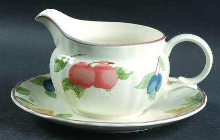 Fruit Panorama Gravy Boat & Underplate