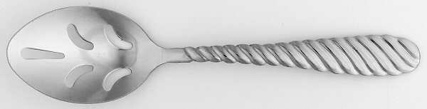 Oasis Green (Swirl, Rim) Pierced Tablespoon (Serving Spoon)
