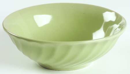 Oasis Green (Swirl, Rim) Soup/Cereal Bowl
