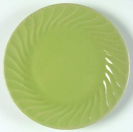 Oasis Green (Swirl, Rim) Salad Plate