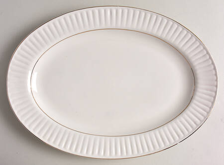 Claremont Gold (Cream Background) 14" Oval Serving Platter