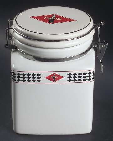 Coca Cola Medium Canister & Lid