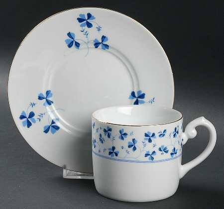 Blue Belle Flat Cup & Saucer Set