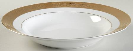 Golden Tuscany Large Rim Soup Bowl