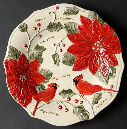 Natural Poinsettia Salad Plate