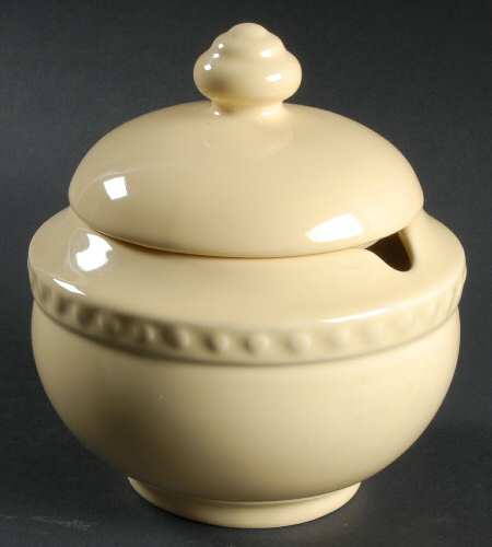 Hospitality Butter Yellow Sugar Bowl & Lid