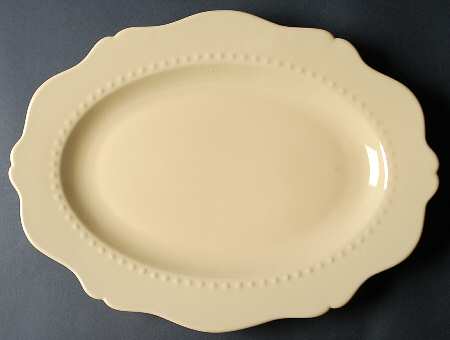 Hospitality Butter Yellow 17" Oval Serving Platter