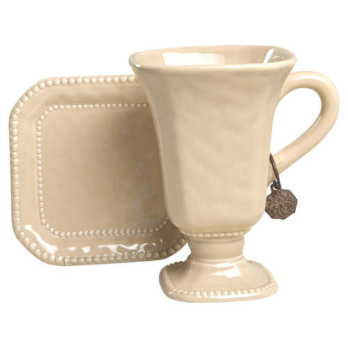 Versailles Footed Cup & Saucer Set