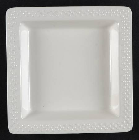 Beaded Edge (Square) Salad/Dessert Plate