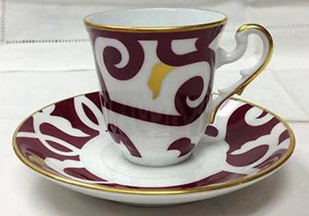 Marquise Flat Demitasse Cup & Saucer Set