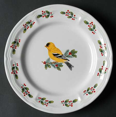 Winter Birds Salad Plate