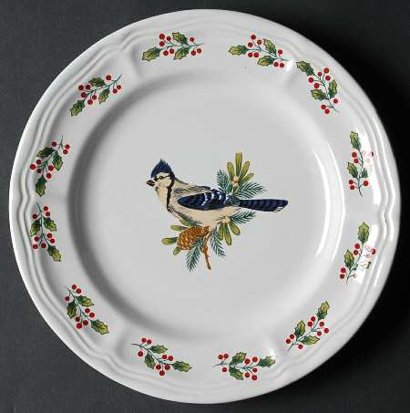 Winter Birds Salad Plate
