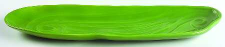 Free Form Green 19" Oblong Tray