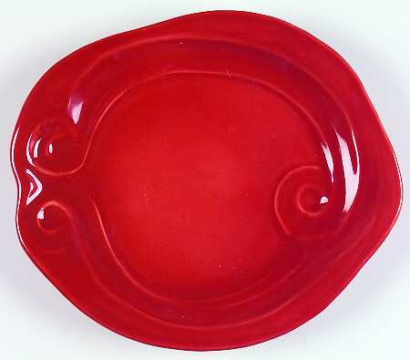 Free Form Red Salad Plate
