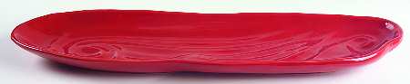 Free Form Red 19" Oblong Tray