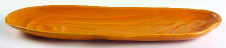Free Form Mustard 19" Oblong Tray