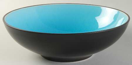 Aqua Krackle 9" Round Vegetable Bowl