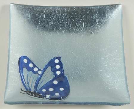 Butterfly Menagerie 6" Glassware Square Plate
