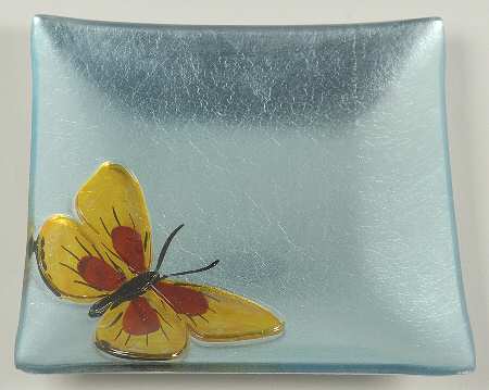 Butterfly Menagerie 6" Glassware Square Plate