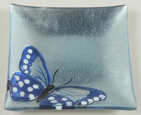 Butterfly Menagerie 6" Glassware Square Plate
