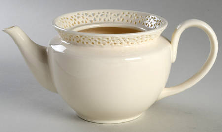 Cream Lace Teapot No Lid