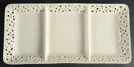 Cream Lace 3 Section Tray
