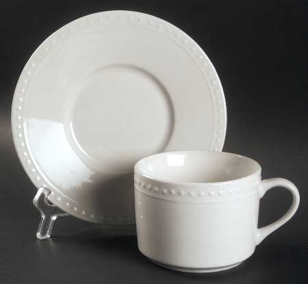 Niche (Black Backstamp) Flat Cup & Saucer Set