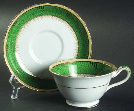 Allandale Gold Line Accents Footed Cup & Saucer Set