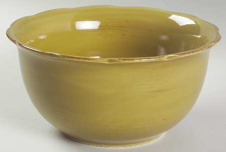 Flora Olive Green Soup/Cereal Bowl